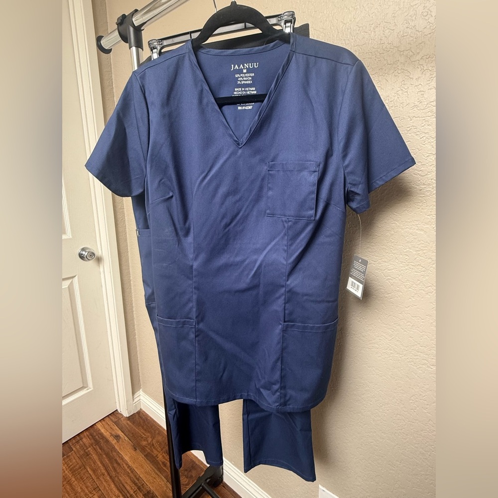 Jaanuu Navy Blue Scrub Set